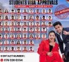 Students celebrating visa approvals